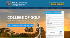 Desktop Screenshot of collegeofgolf.keiseruniversity.edu