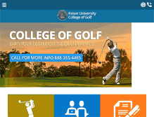 Tablet Screenshot of collegeofgolf.keiseruniversity.edu